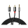 Kabel i złączka UGREEN AV116 Przewód 35mm Jack do 2RCA Cinch 5m czarny